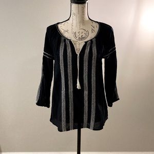 Boho Chic Black & White Blouse from GAP